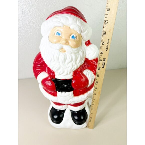 Vtg Grand Venture 90s Santa Claus Blow Mold Light Up Xmas Decoration 18"- Works! - Picture 3 of 11